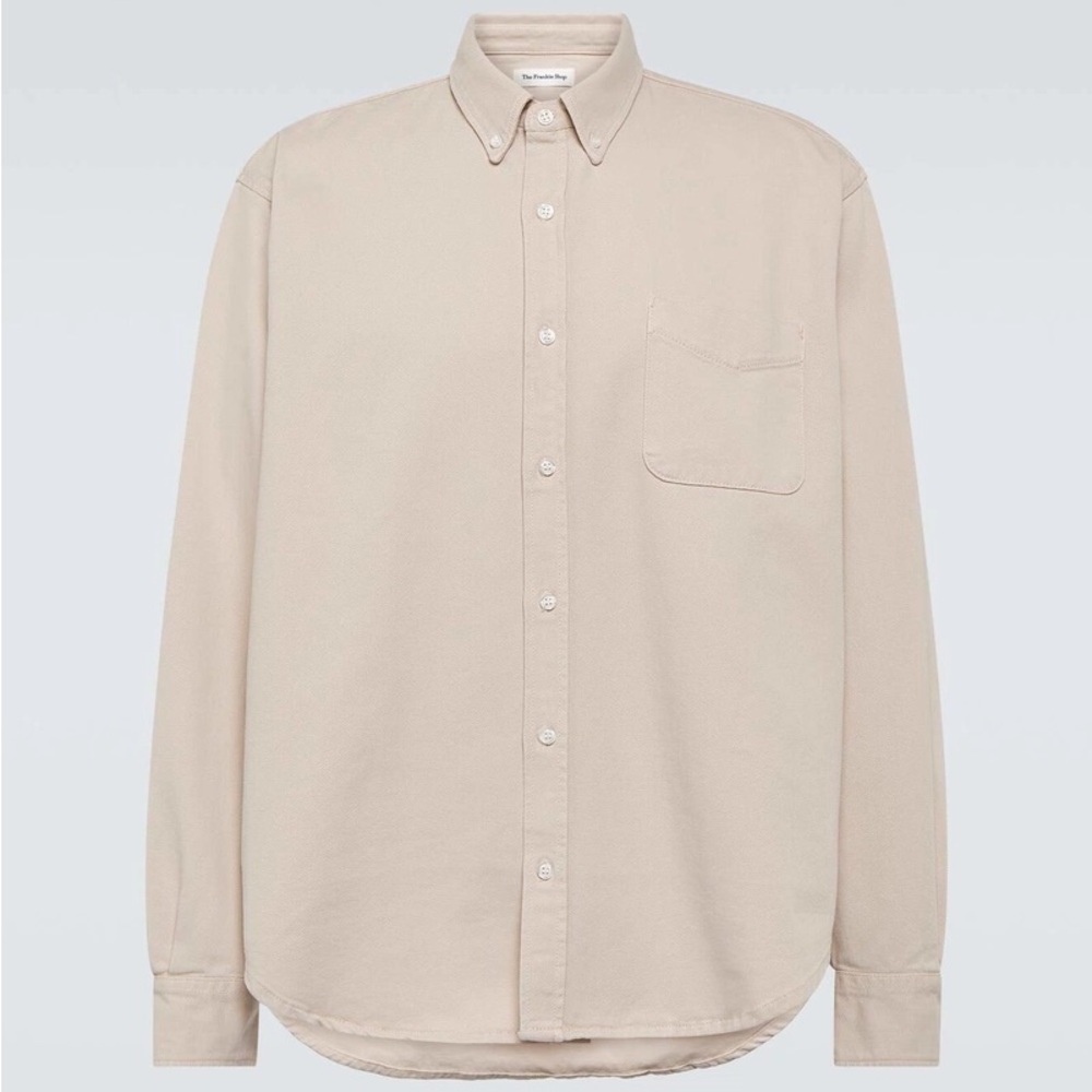 The Frankie Shop Beige/Peach/Pink Casual Button Down Shirt One Size